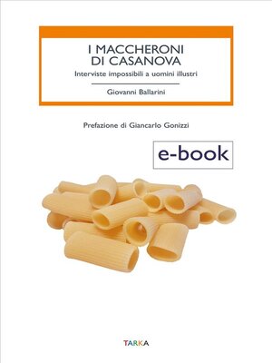 cover image of I maccheroni di Casanova